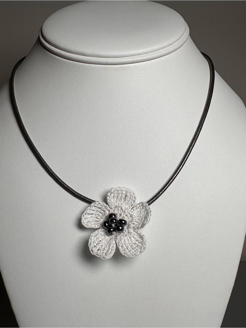 Handmade Crochet Flower Necklace